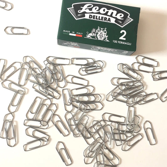 Leone Dellera Zinc Paper Clips - 100pc Box