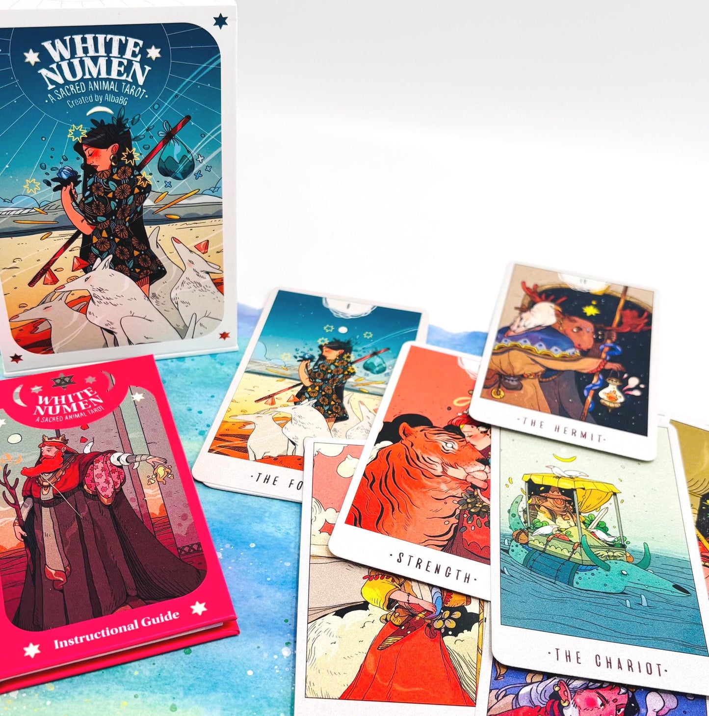 White Numen: A Sacred Animal Tarot Deck Inspired By Ancient Rituals and Animal Spirits by Alba Ballesta González