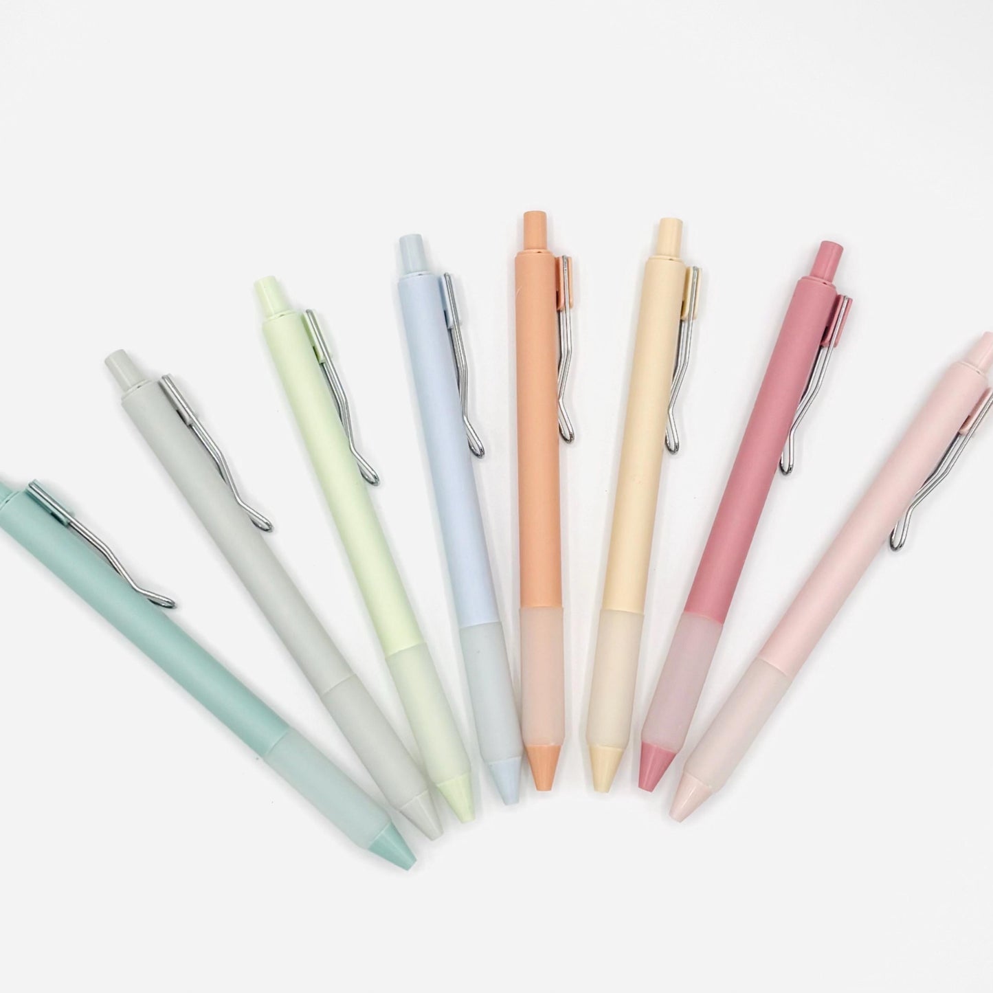 Pastel Gel Ink Pen Set: 8pc Smooth Writing Pens with Comfort Grip