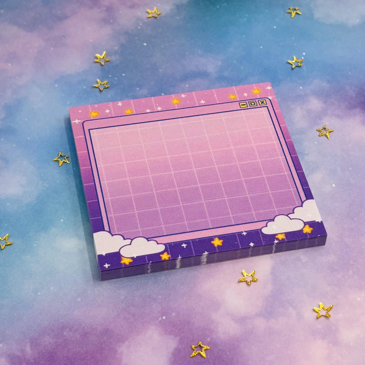 Moonlit Grid Sticky Notes