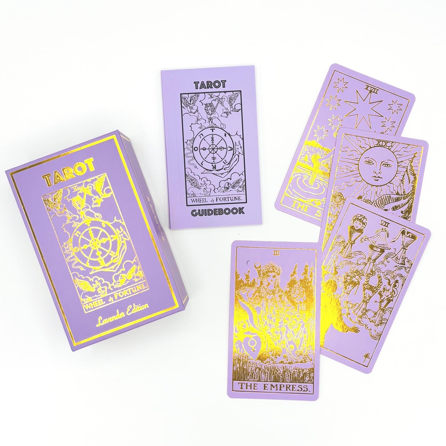 Lavender Gold Foil Tarot Deck & Guide