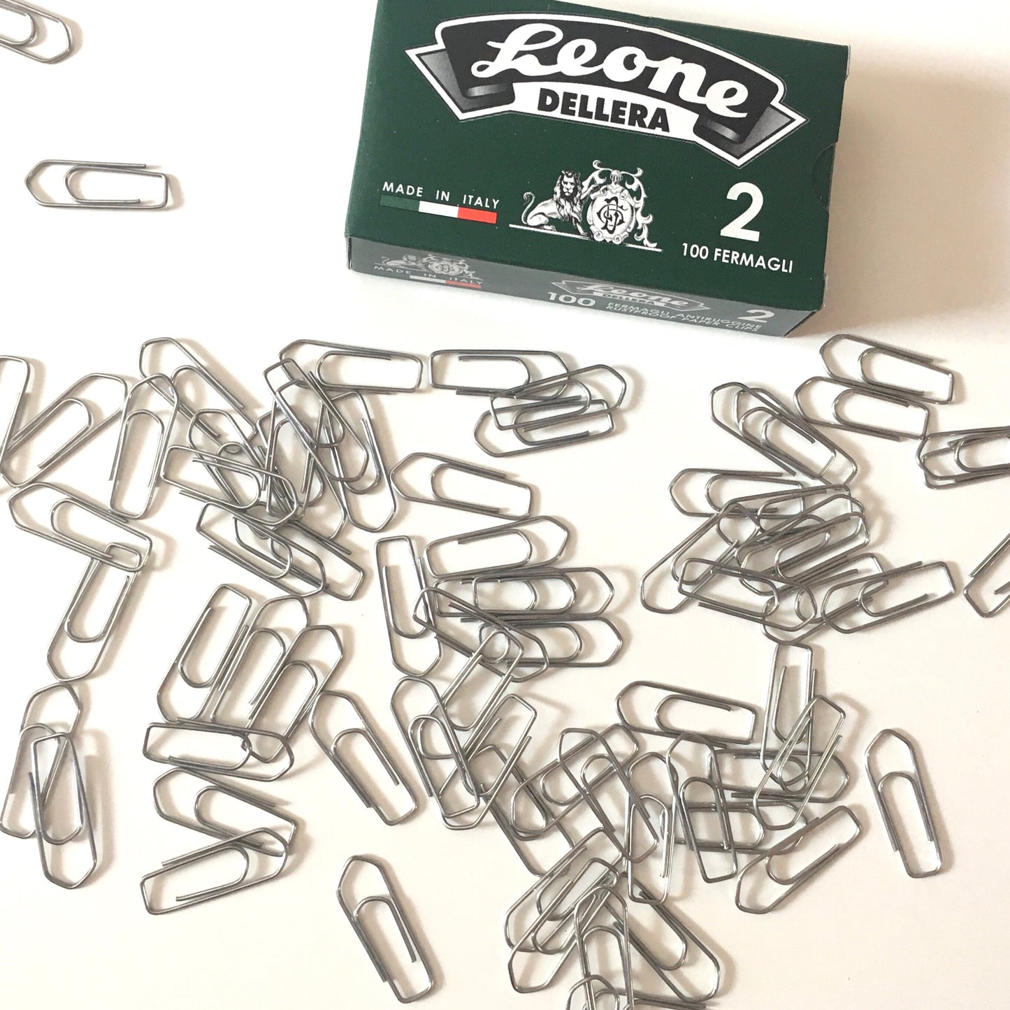 Leone Dellera Zinc Paper Clips - 100pc Box
