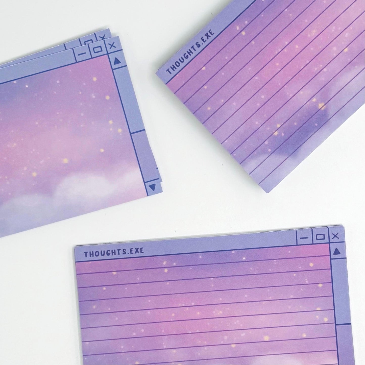 Thoughts.exe Index Cards, 50pc Lined/Blank Note Cards