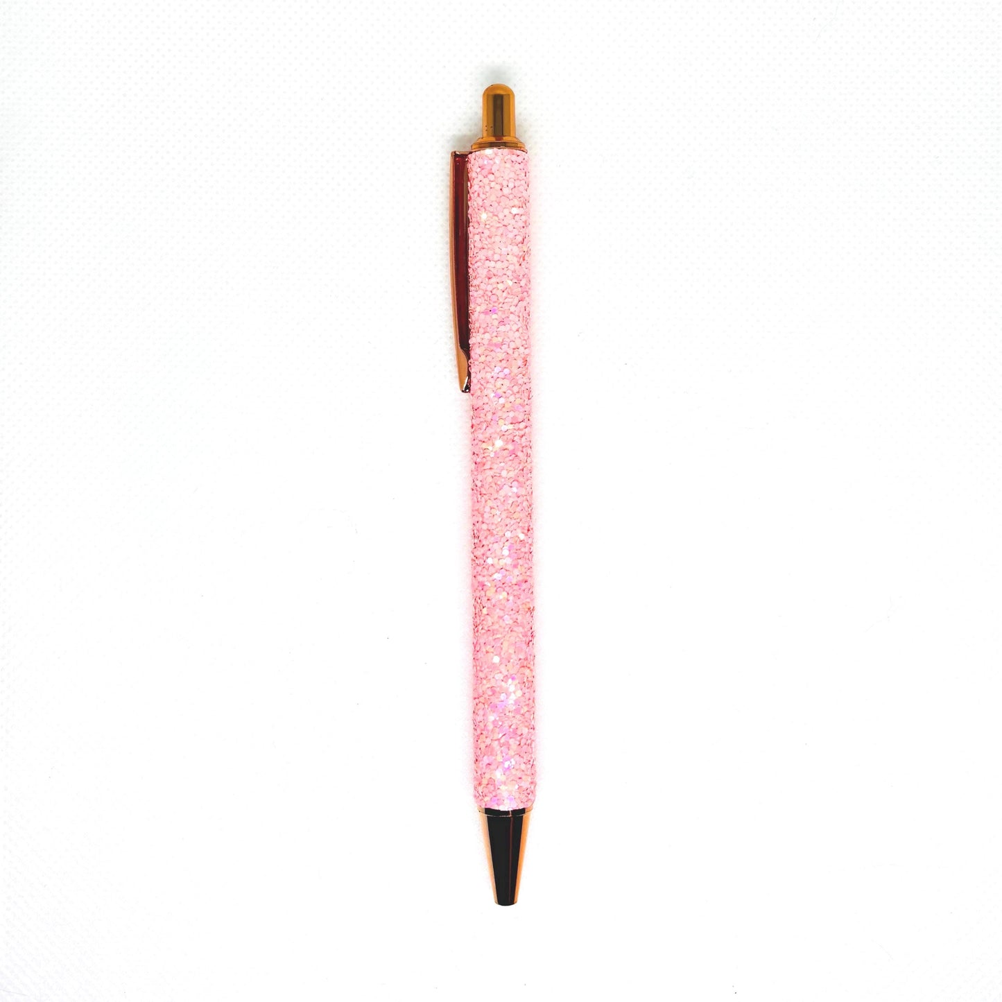 Chunky Glitter Ballpoint Writing Pens - Green and Gold, White Opal, Baby Pink & Baby Blue