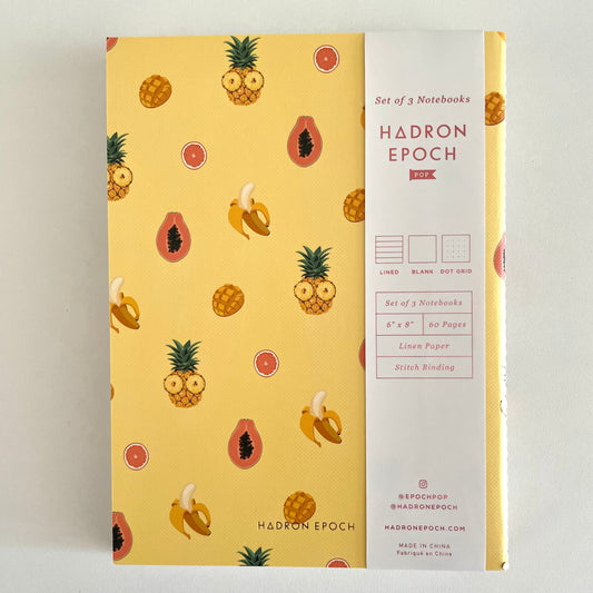 Tropical Fruit 3pc Notebook Set