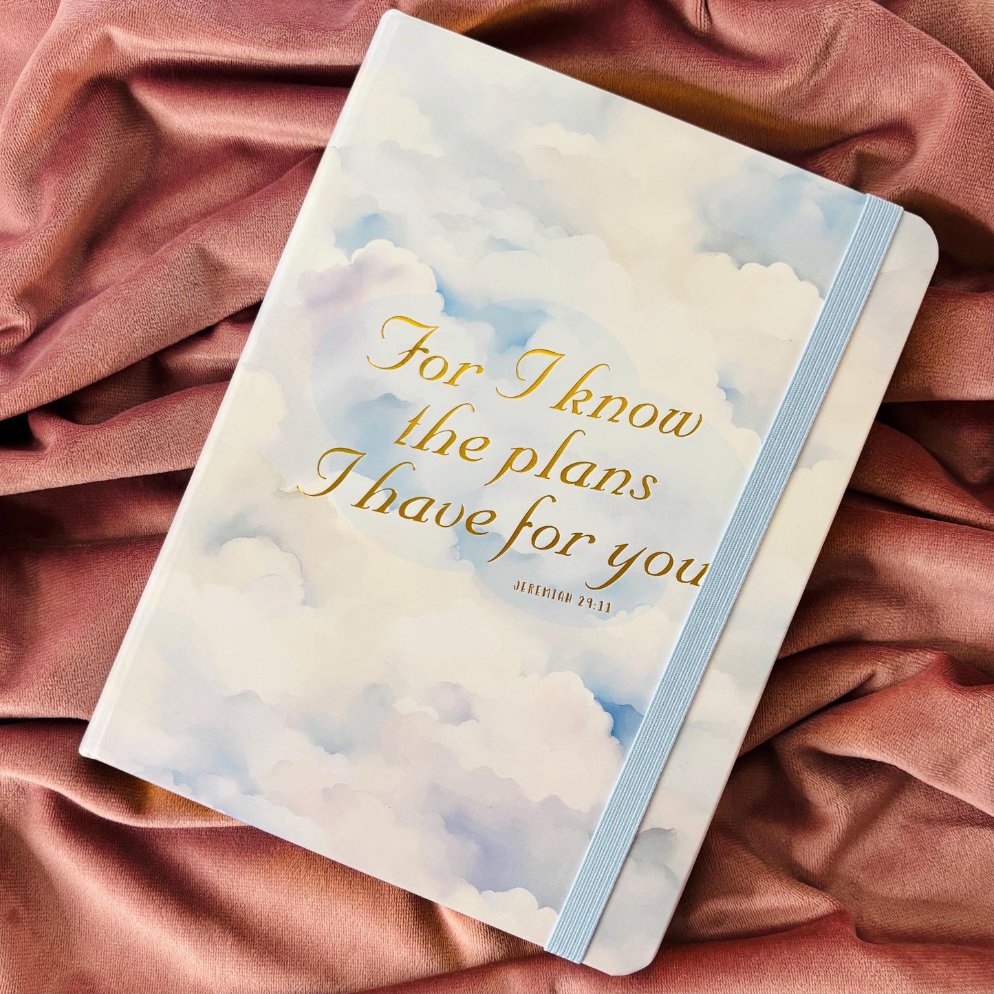 For I Know the Plans Journal, Blank Gold Embossed Lined Notebook