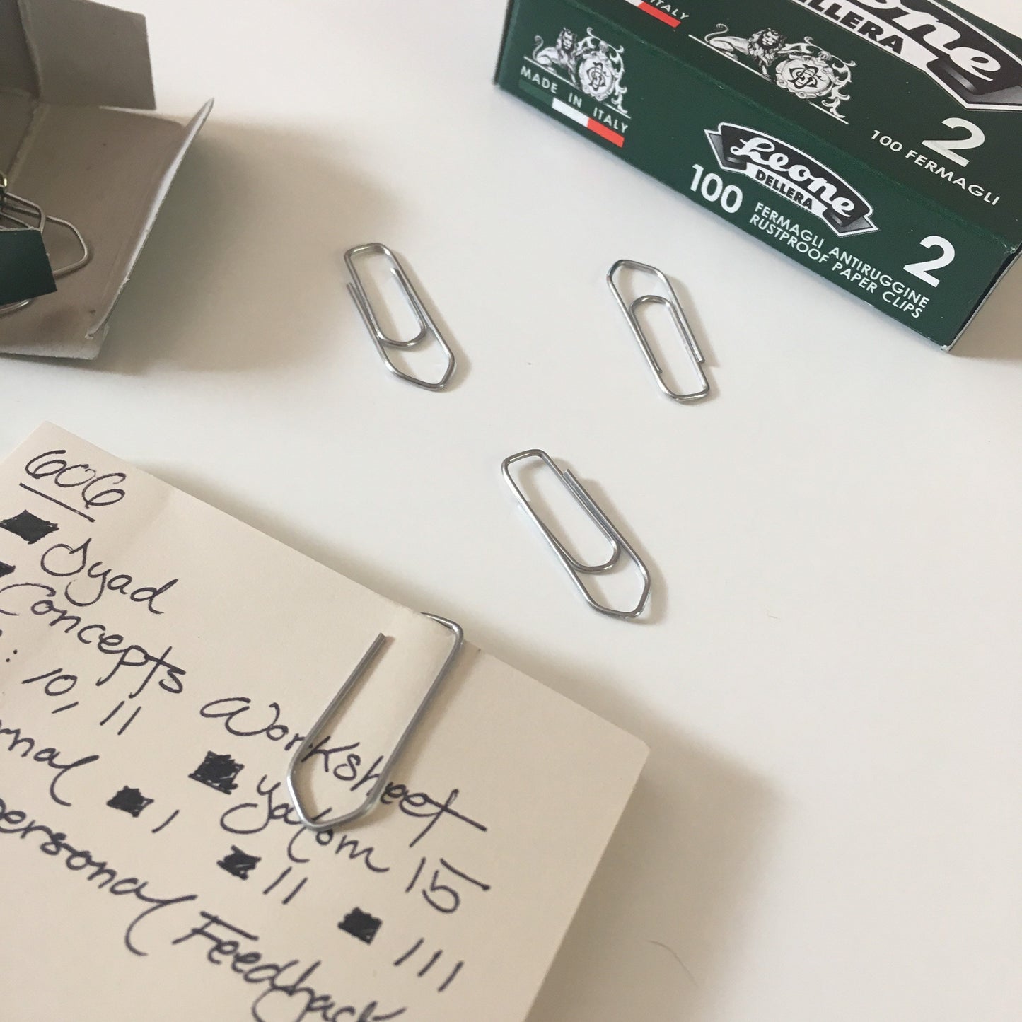 Leone Dellera Zinc Paper Clips - 100pc Box