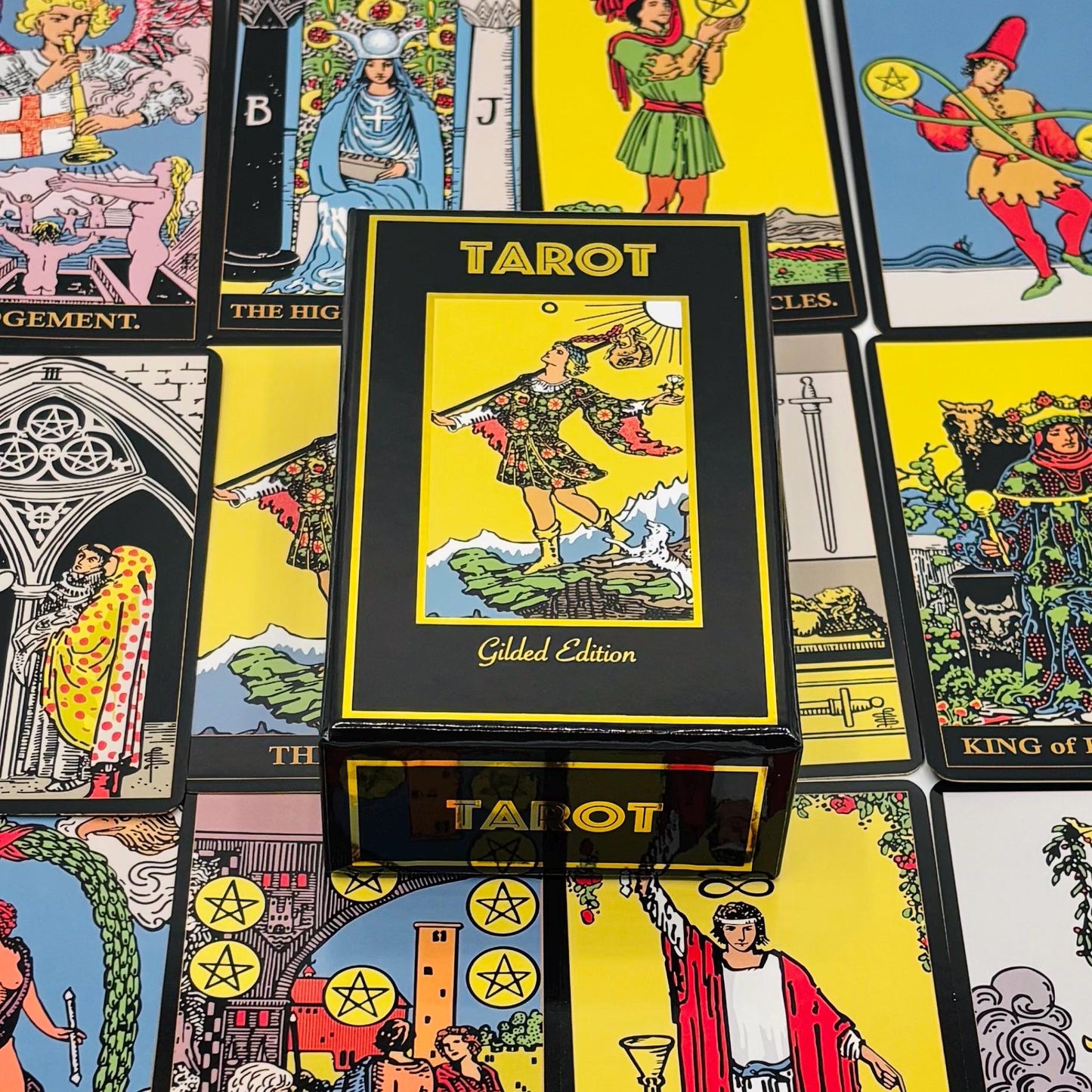 Gilded Gold Foil Tarot Deck: Classic Ryder-Waite Design