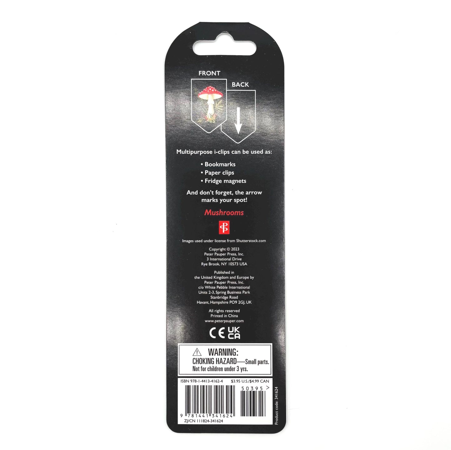 Mushroom Magnetic Page Markers: Book Tabs, Set of 8