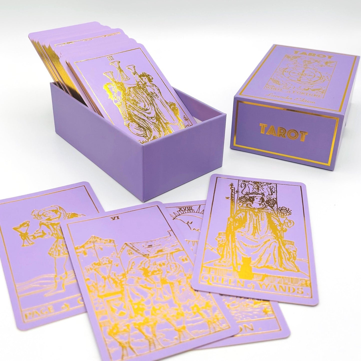 Lavender Gold Foil Tarot Deck & Guide