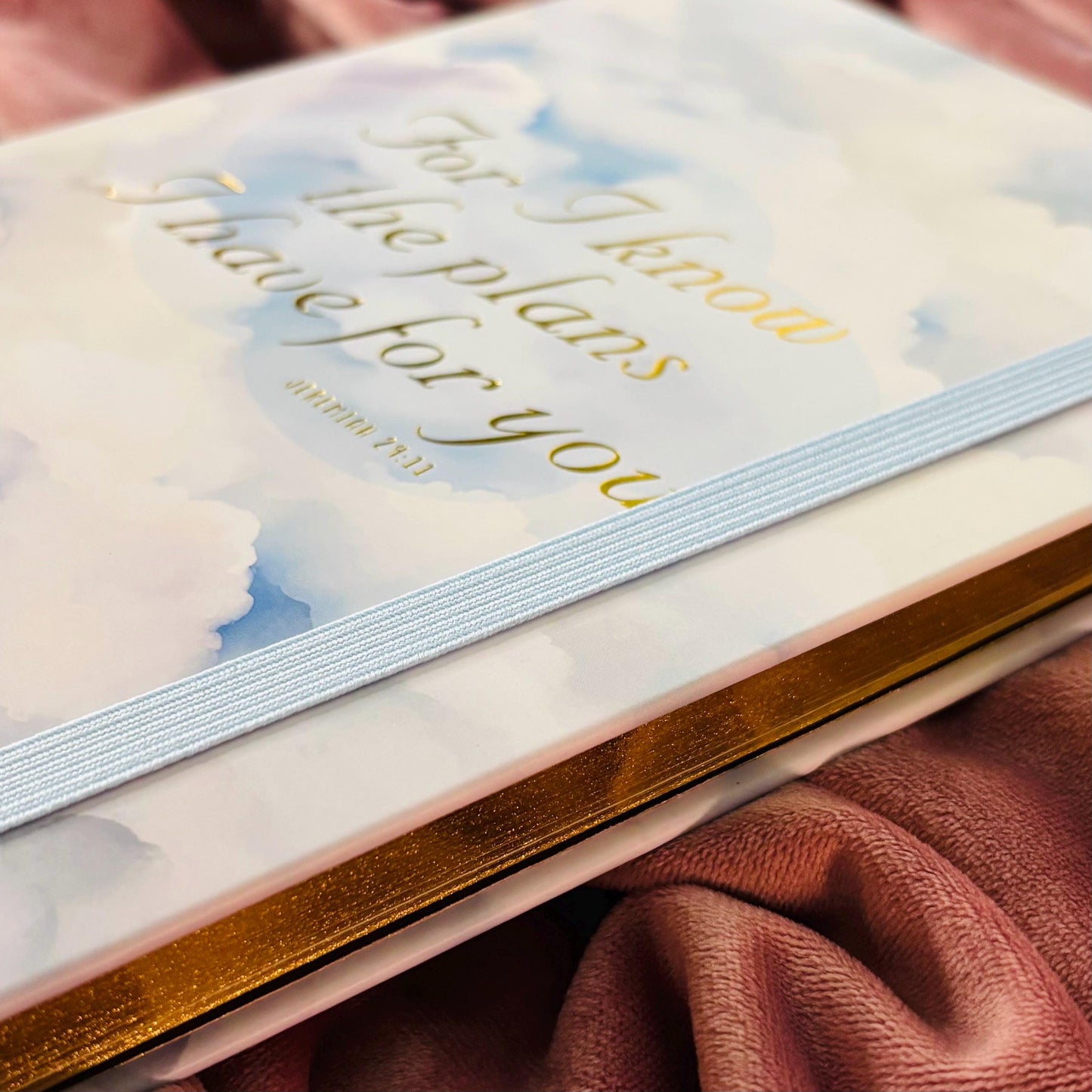 For I Know the Plans Journal, Blank Gold Embossed Lined Notebook