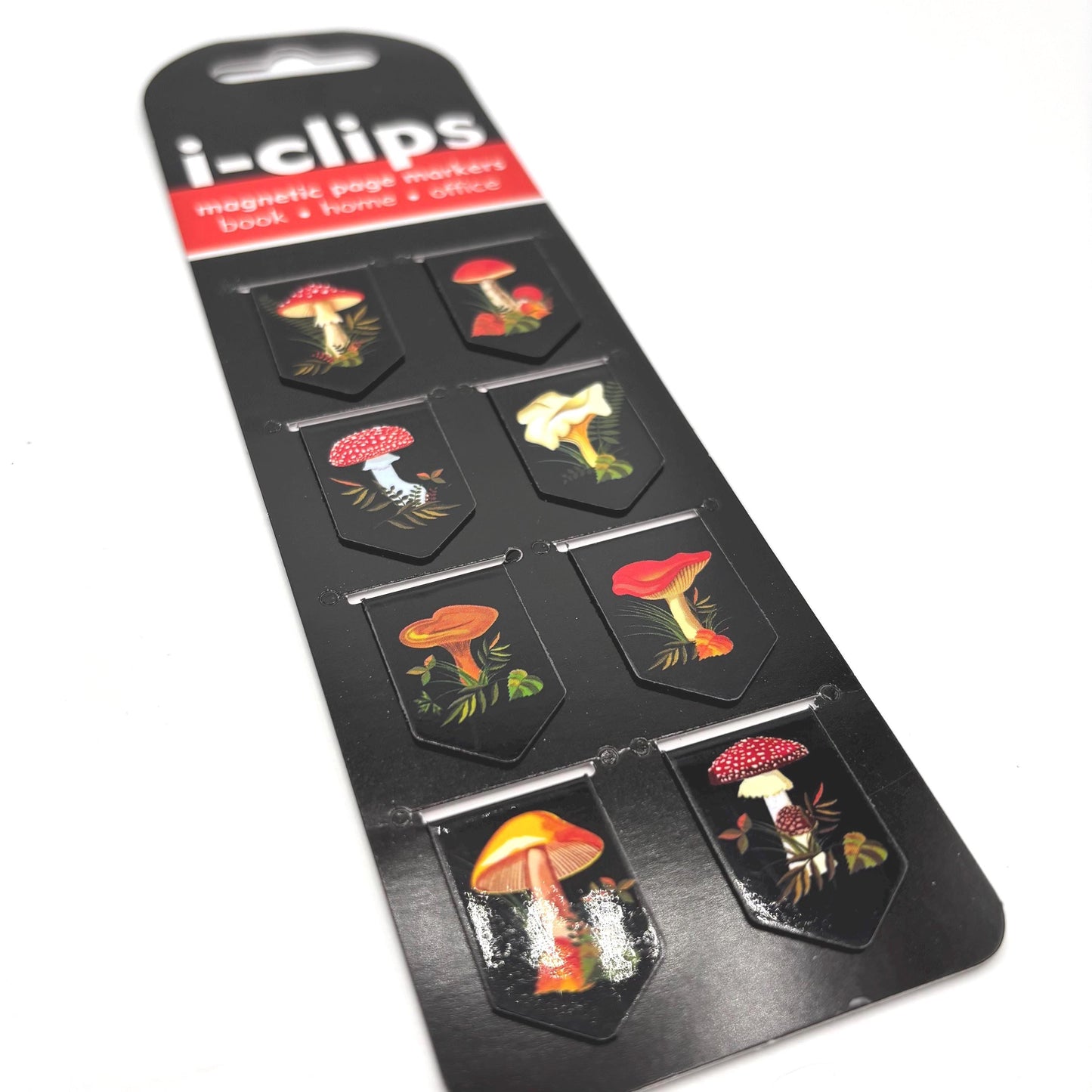 Mushroom Magnetic Page Markers: Book Tabs, Set of 8