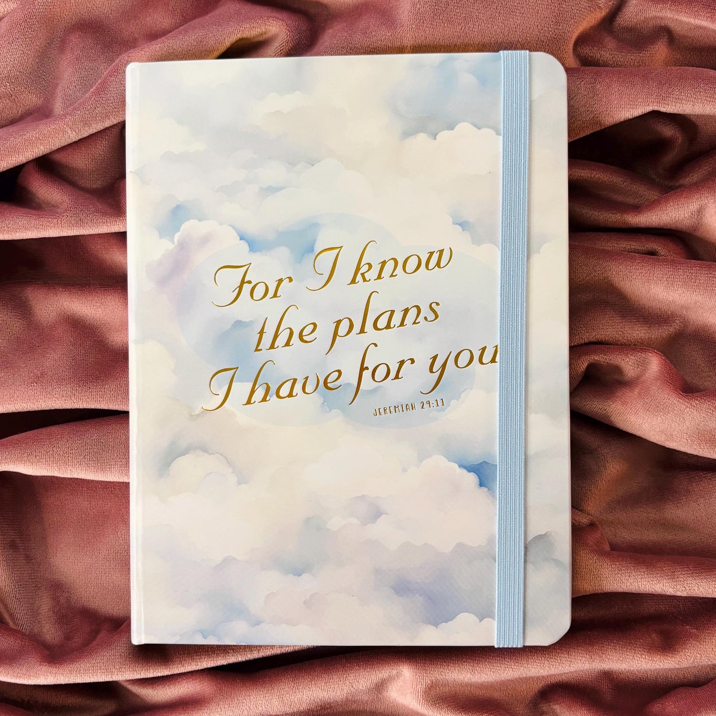 For I Know the Plans Journal, Blank Gold Embossed Lined Notebook