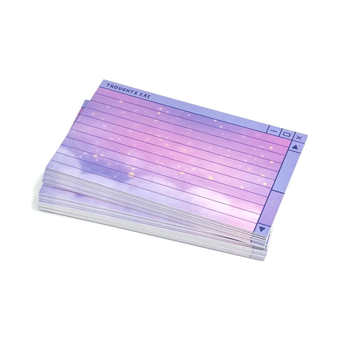 Thoughts.exe Index Cards, 50pc Lined/Blank Note Cards