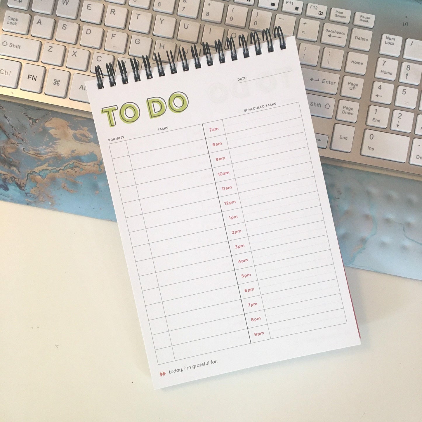 Schedule Magic Daily Planner - Spiral Notebook To-Do List for Home Work Office or School