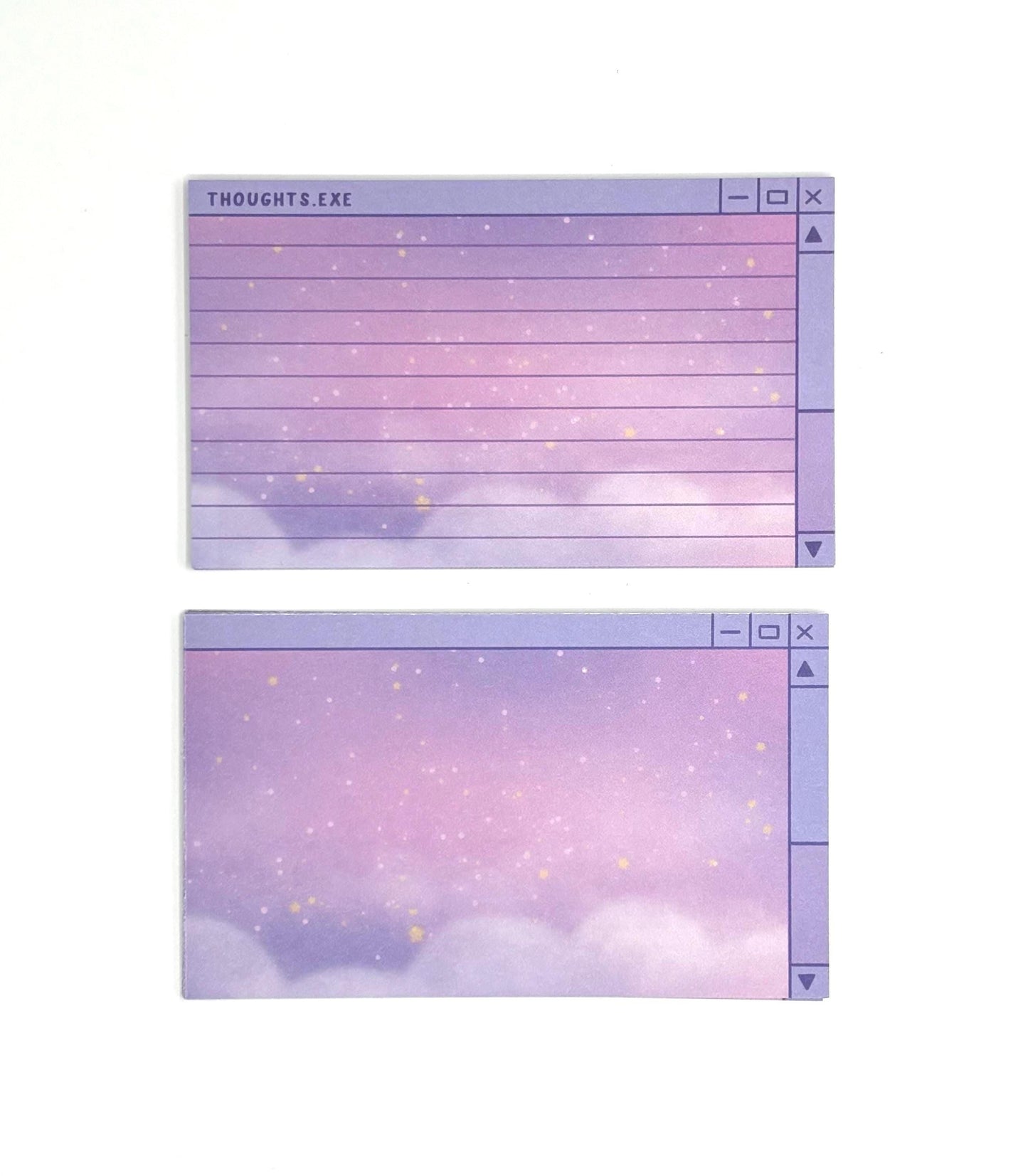 Thoughts.exe Index Cards, 50pc Lined/Blank Note Cards