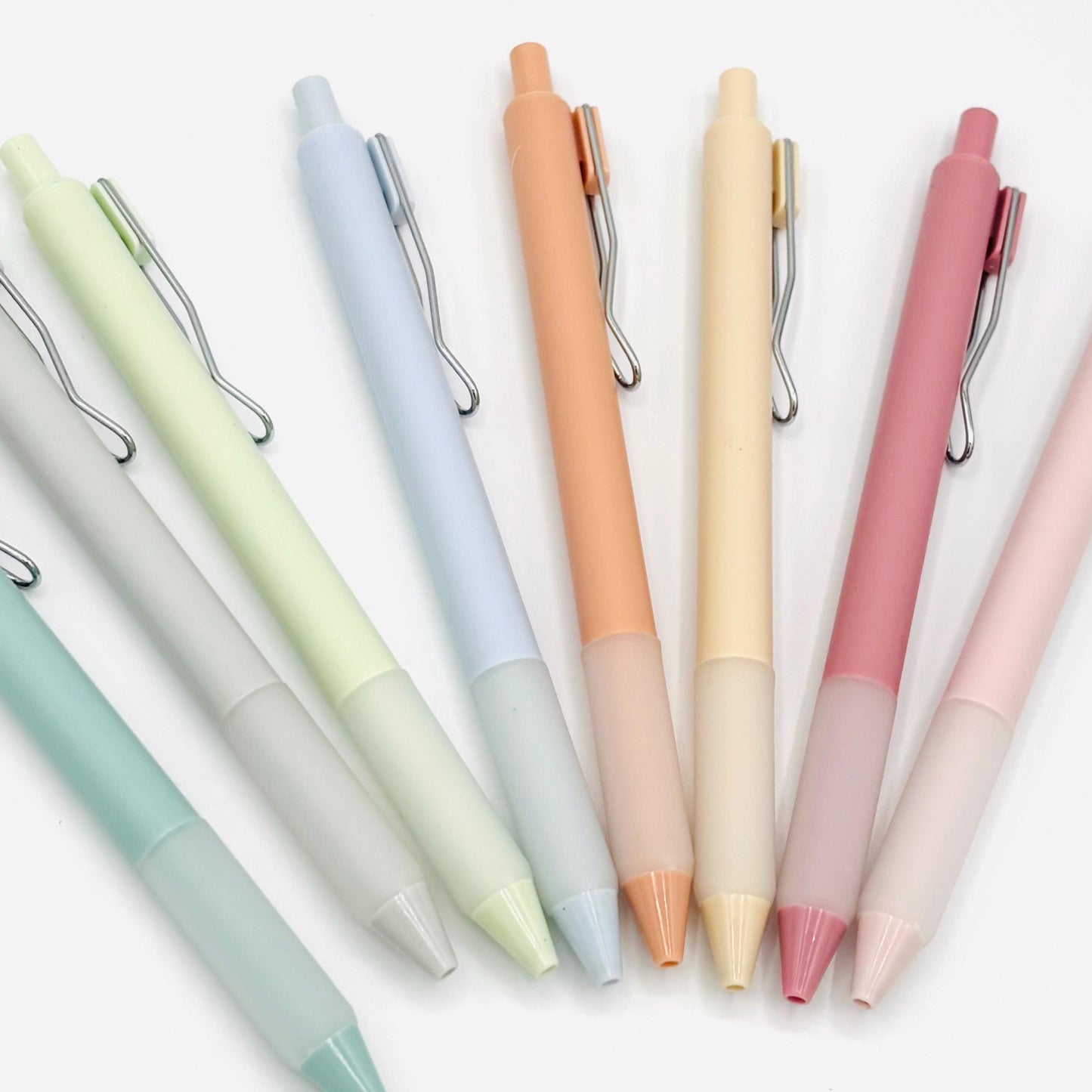 Pastel Gel Ink Pen Set: 8pc Smooth Writing Pens with Comfort Grip