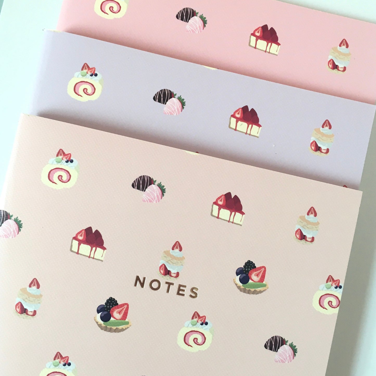 Just Desserts 3pc Notebook Set - Lined Ruled Bullet Dot Journal Set