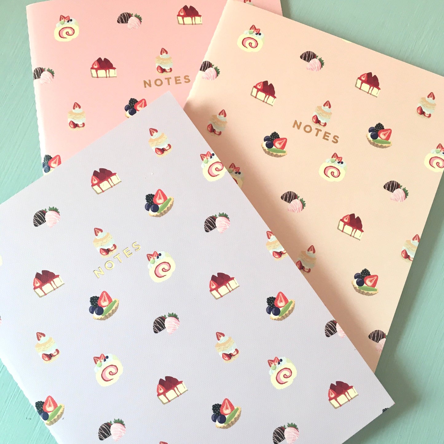 Just Desserts 3pc Notebook Set - Lined Ruled Bullet Dot Journal Set