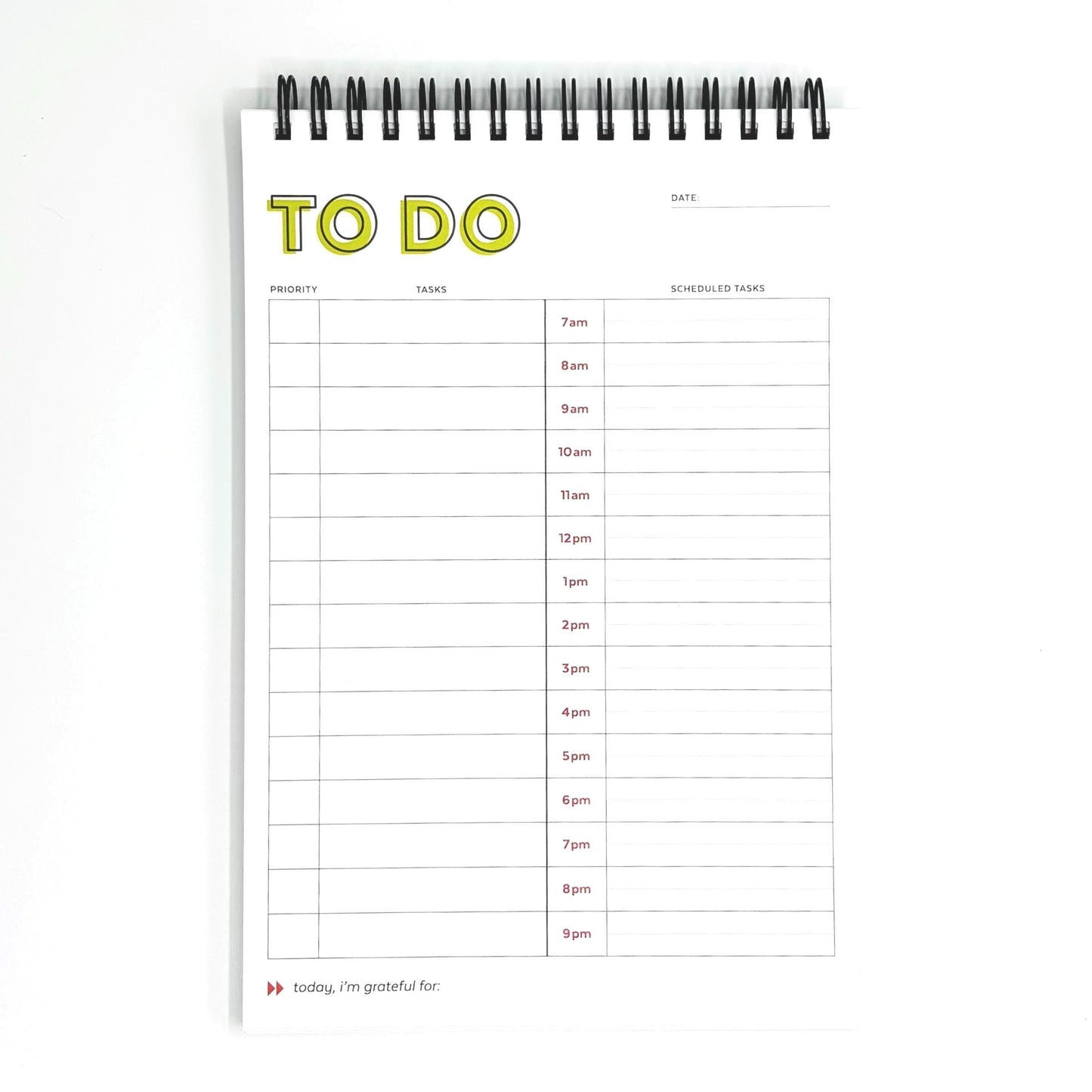 Schedule Magic Daily Planner - Spiral Notebook To-Do List for Home Work Office or School